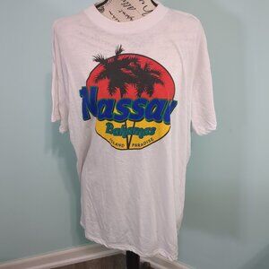 Nassau Bahamas T Shirt 2XL vintage XXL Short Sleeve Shirt palm tree graphic
